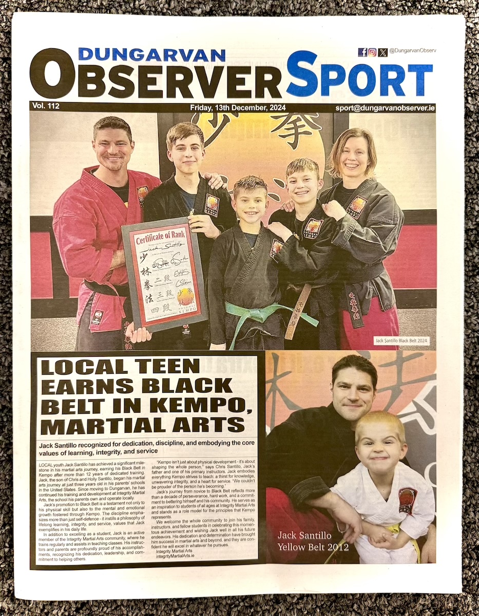 Black Belt Celebration at Integrity Martial Arts Press Release